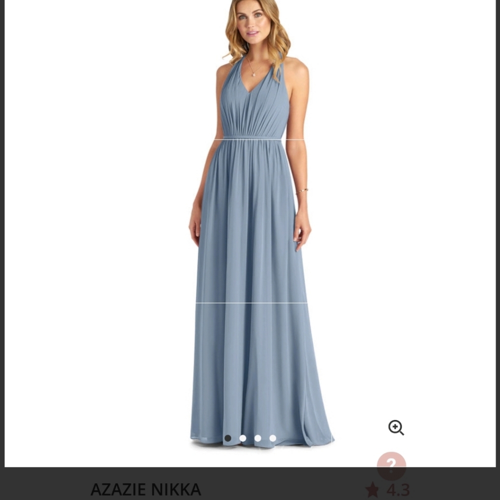 Dusty Blue Chiffon Dress Size 14